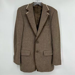 Black Rivet Herringbone Blazer Brown Size S